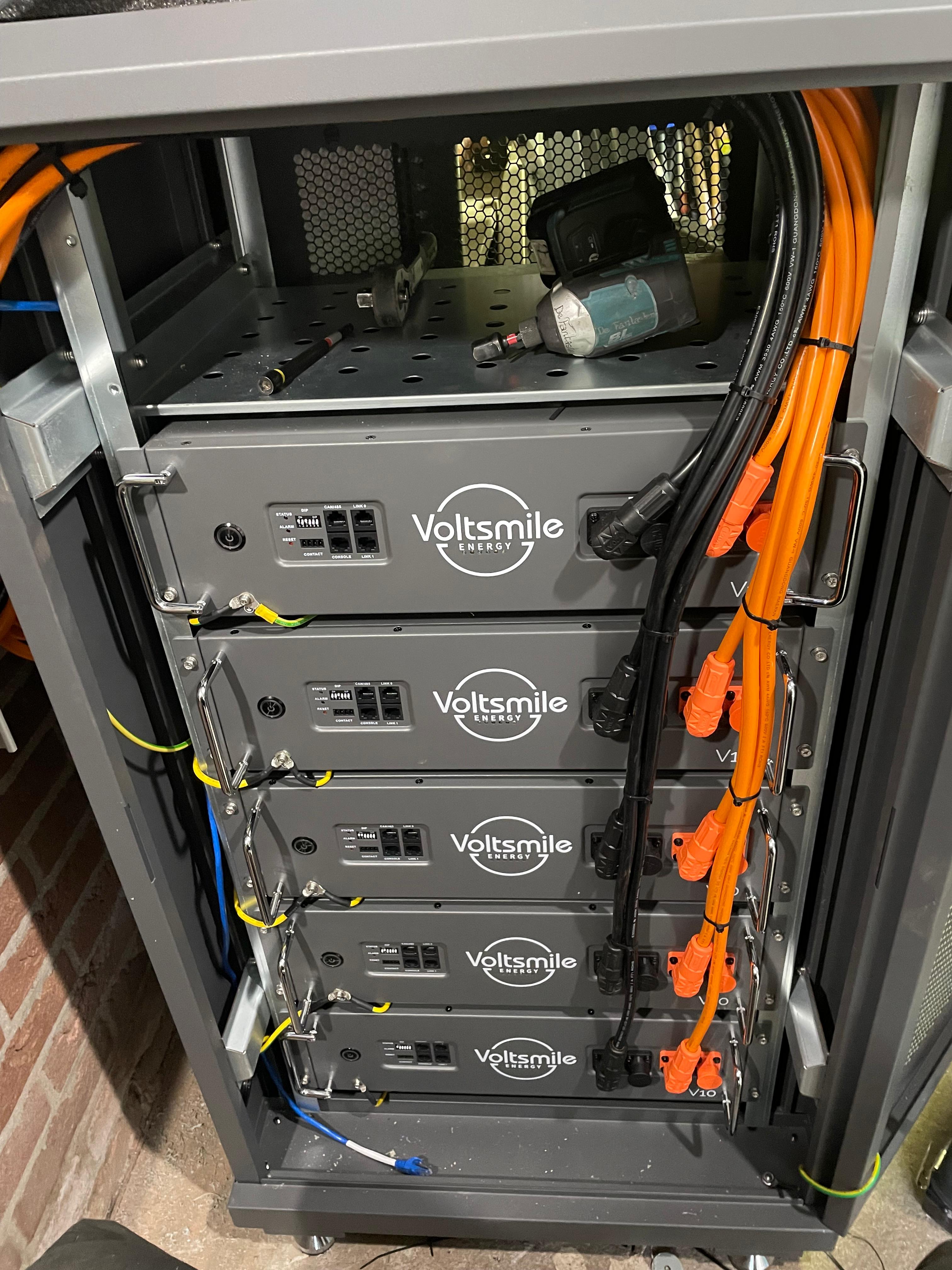 Gestapelde Voltsmile batterijmodules